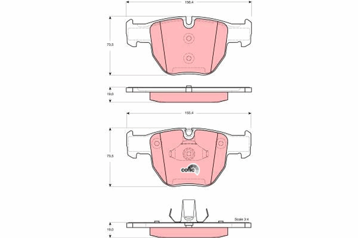 Placute frana TRW GDB1526