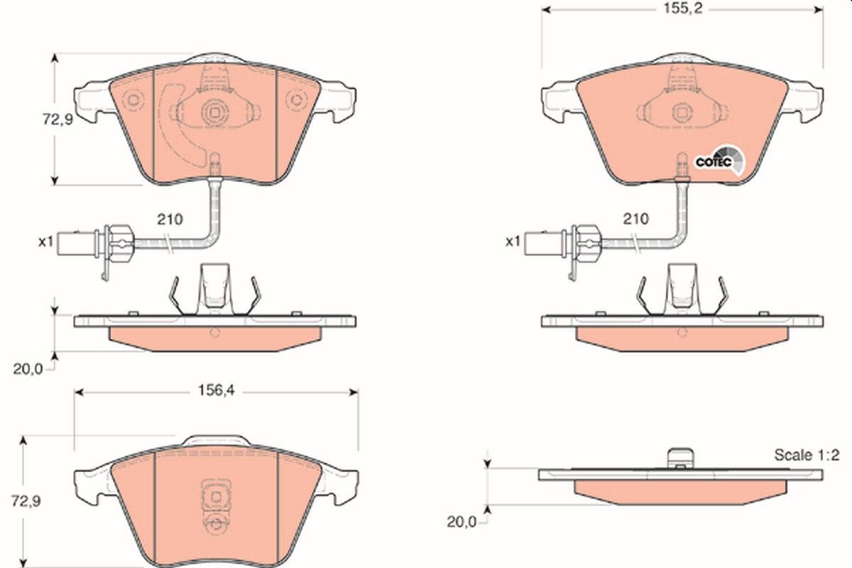 Placute frana TRW GDB1528