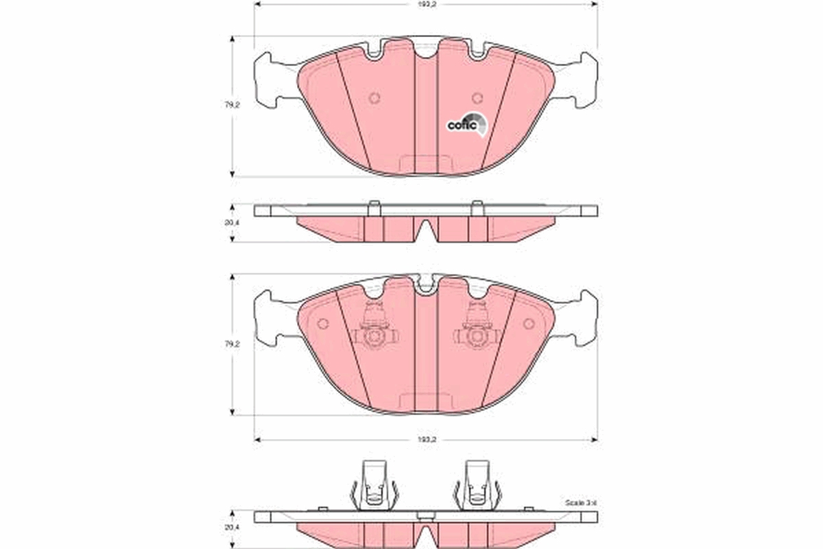 Placute frana TRW GDB1529