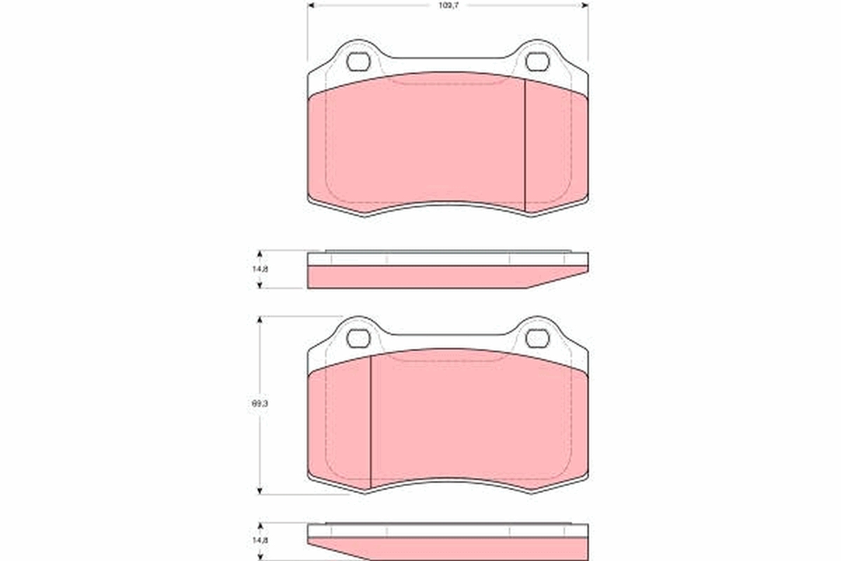 Placute frana TRW GDB1537