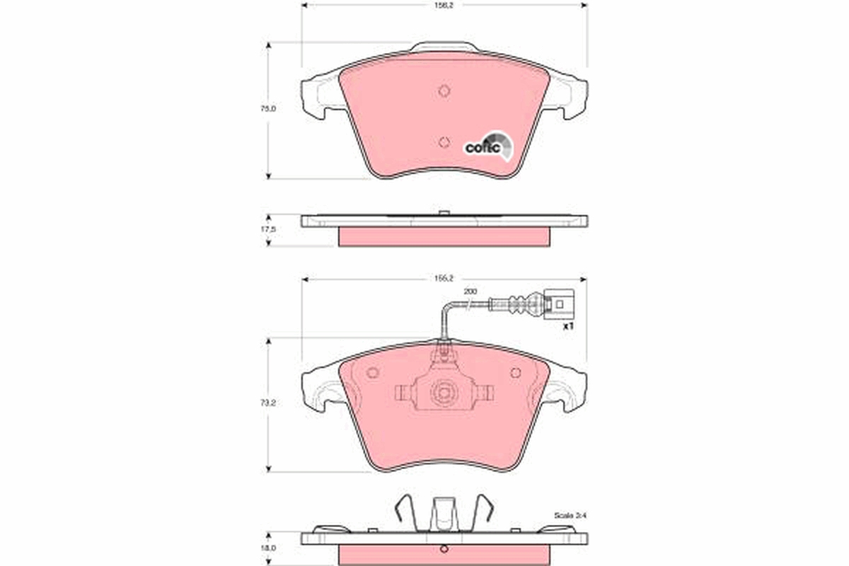 Placute frana TRW GDB1556
