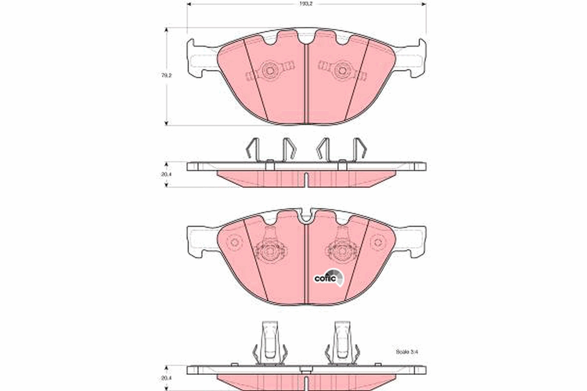 Placute frana TRW GDB1558