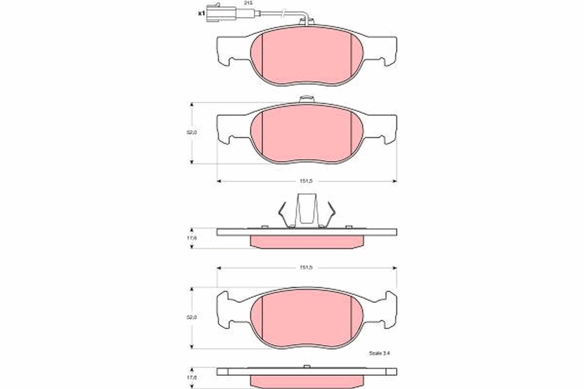 Placute frana TRW GDB1564
