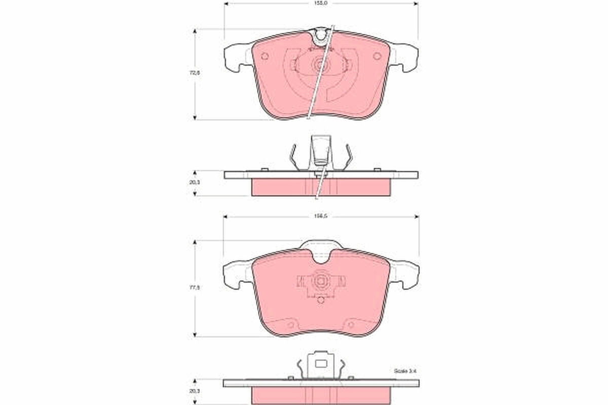 Placute frana TRW GDB1567