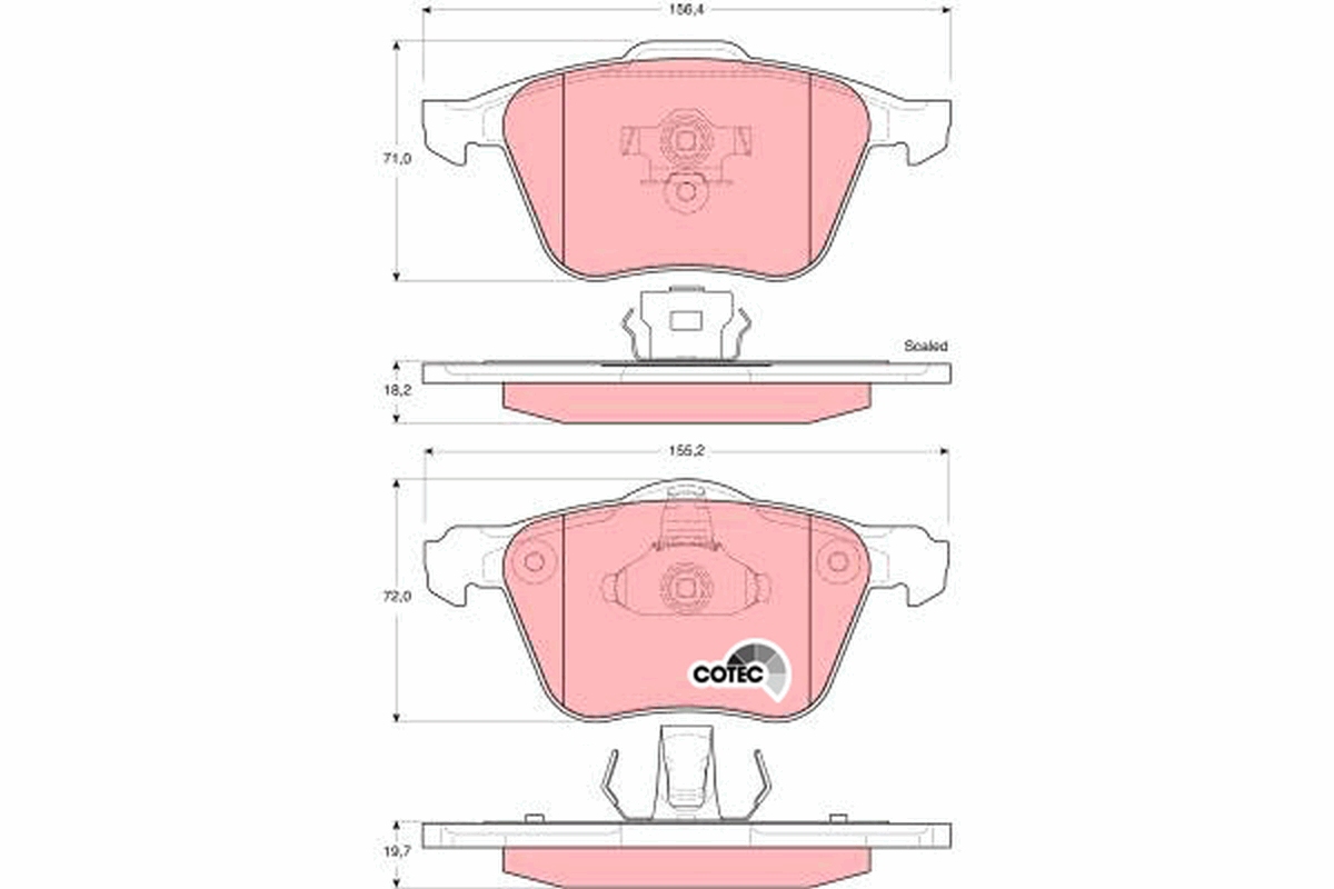 Placute frana TRW GDB1576