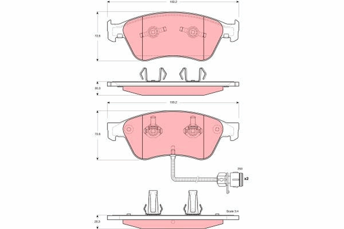Placute frana TRW GDB1598