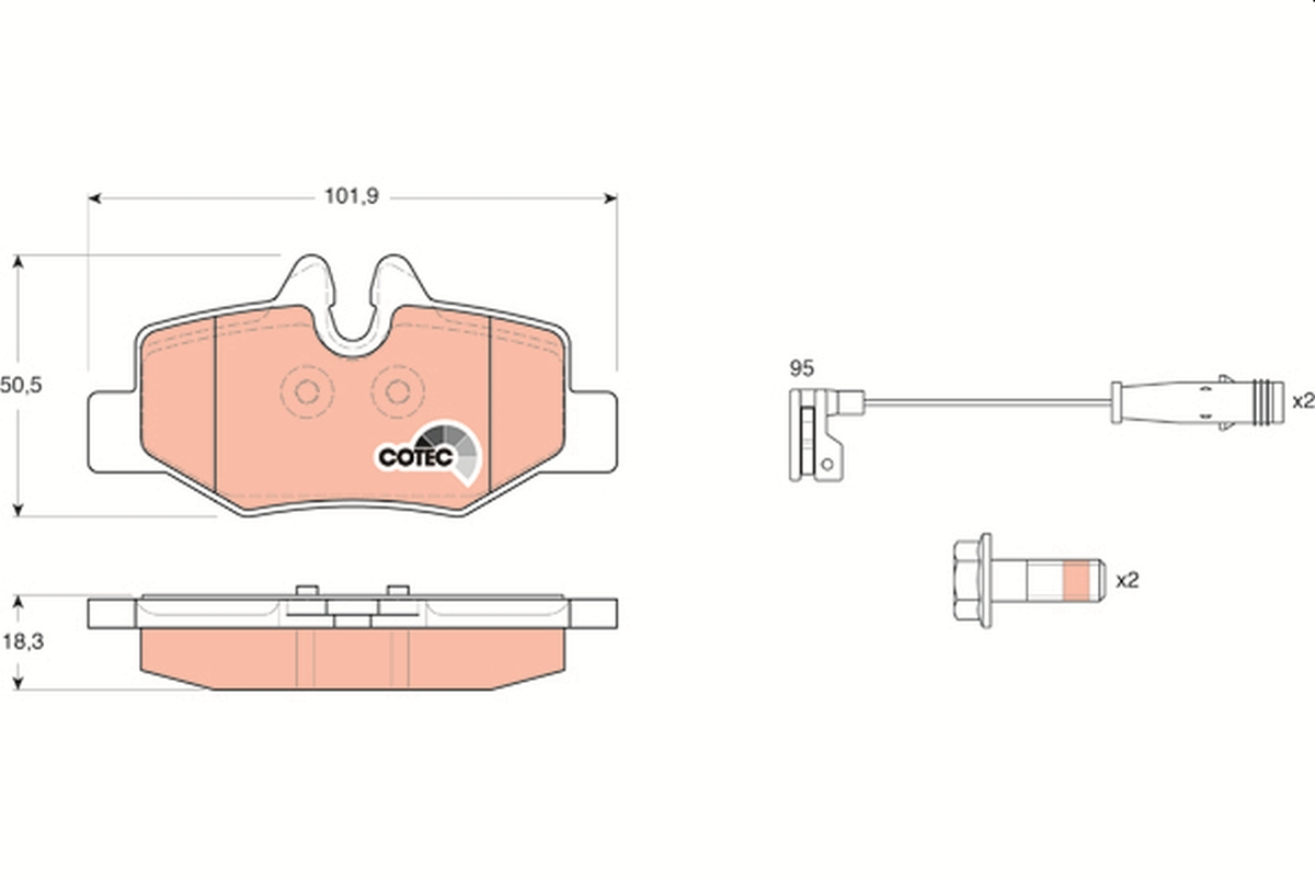 Placute frana TRW GDB1601