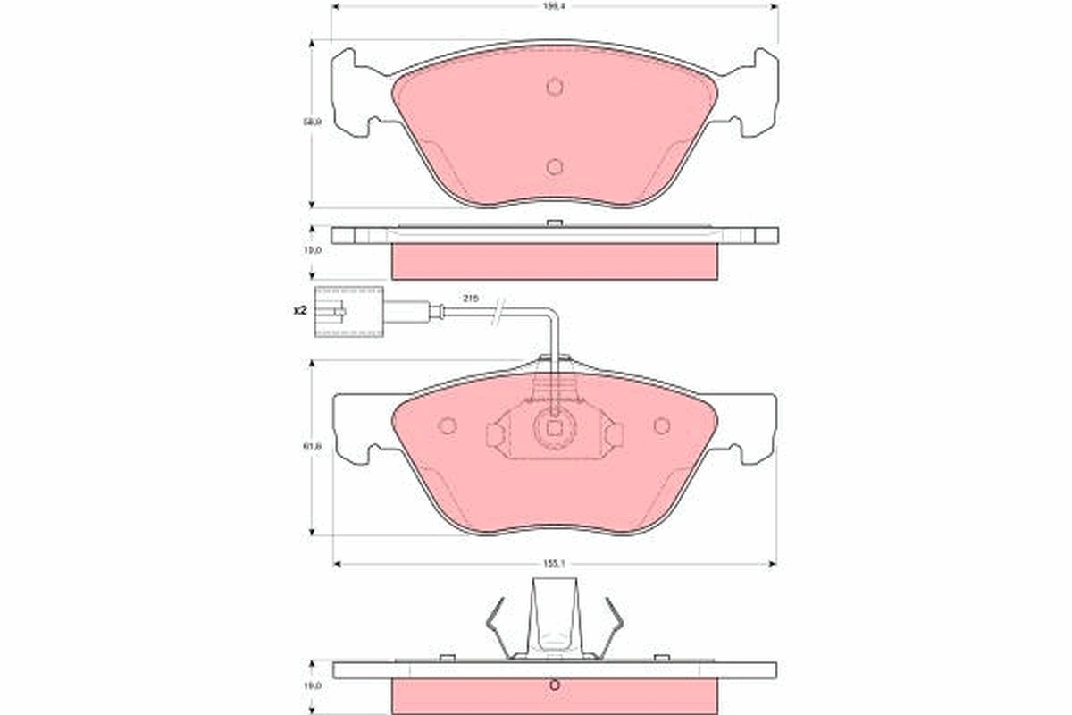 Placute frana TRW GDB1602