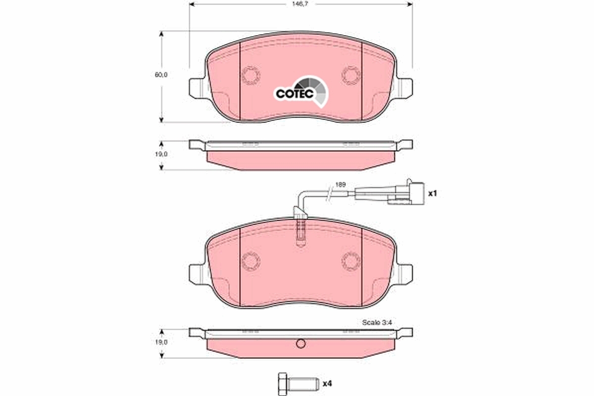 Placute frana TRW GDB1636