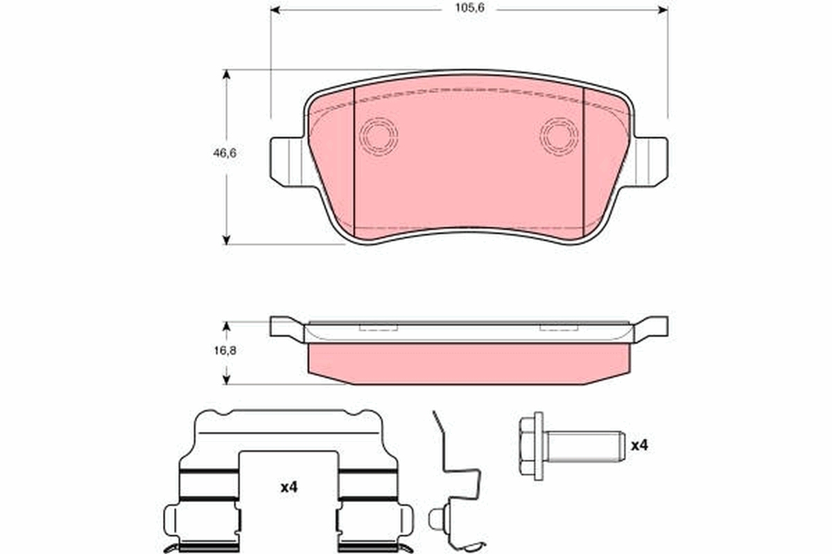 Placute frana TRW GDB1638