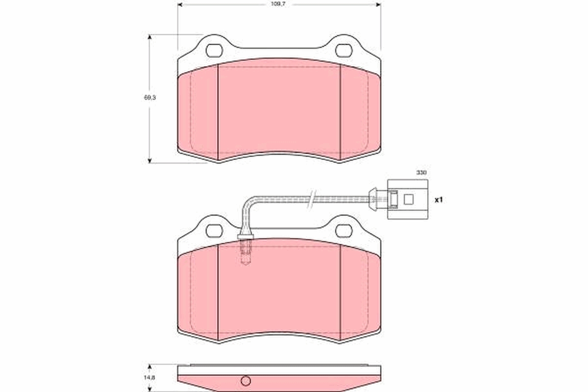 Placute frana TRW GDB1644