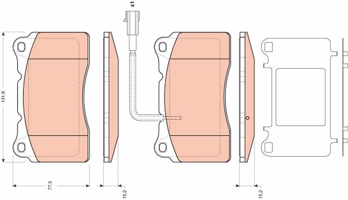 Placute frana TRW GDB1645