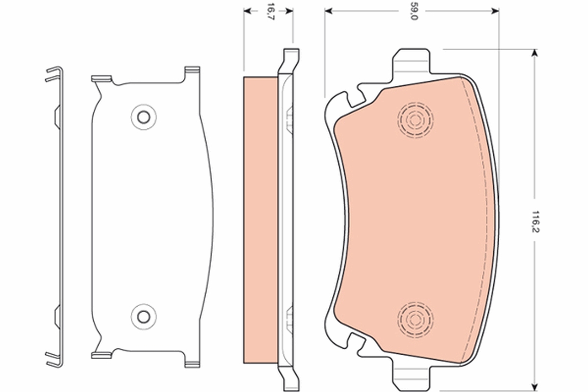 Placute frana TRW GDB1661