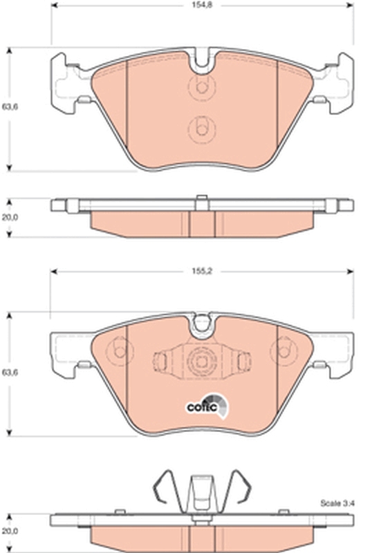 Placute frana TRW GDB1662