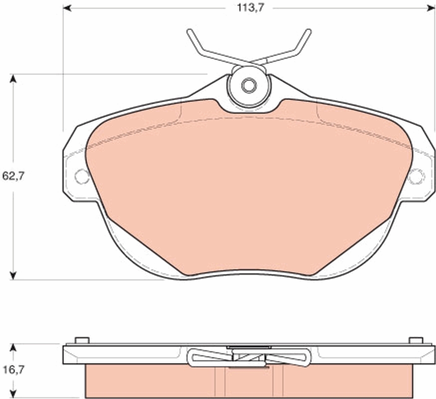 Placute frana TRW GDB1664