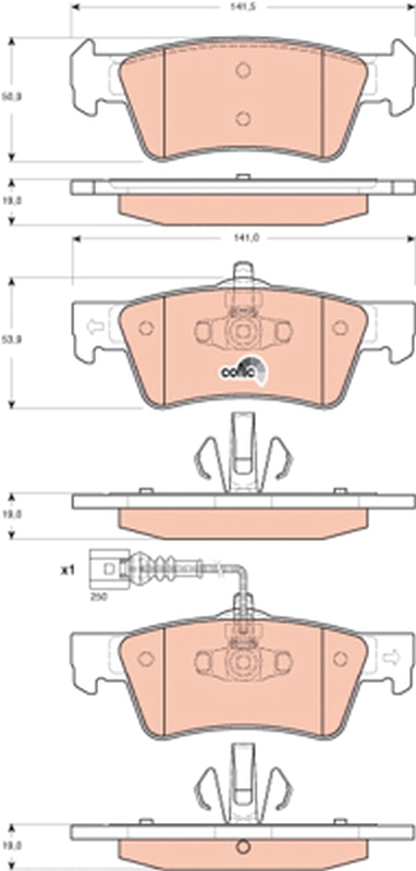 Placute frana TRW GDB1671