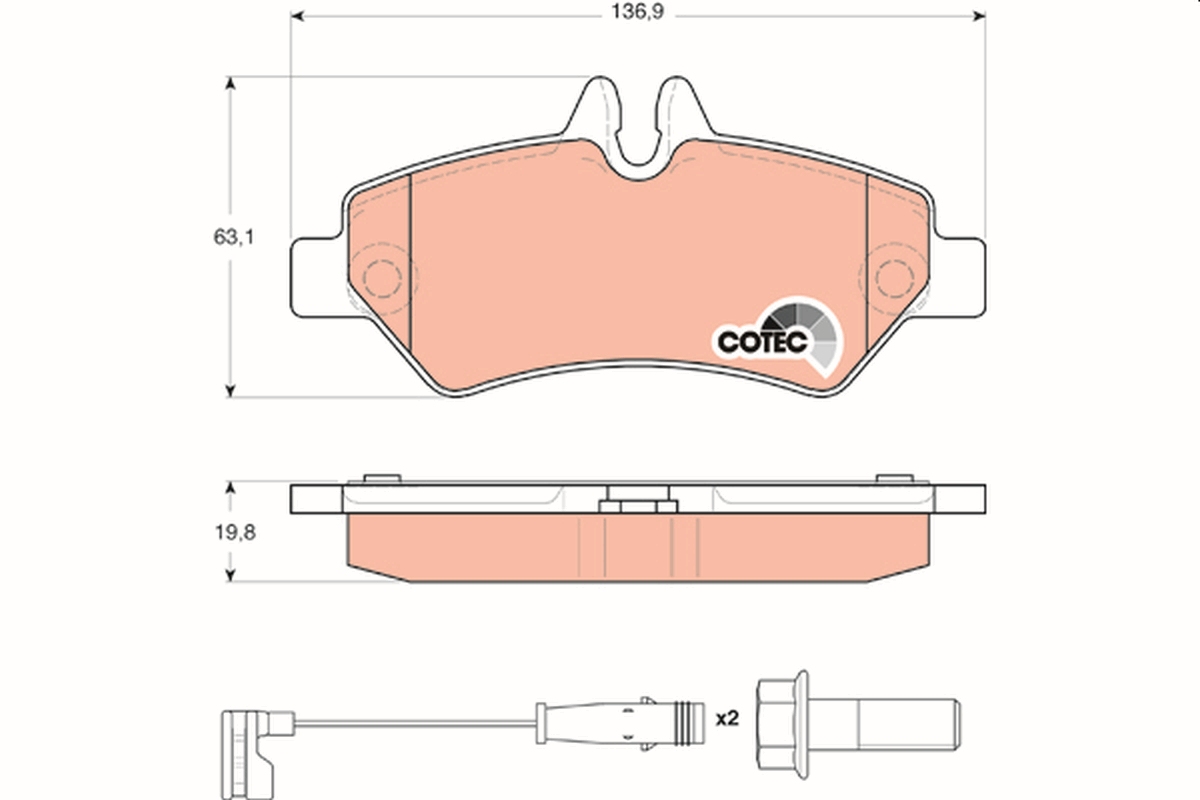 Placute frana TRW GDB1697