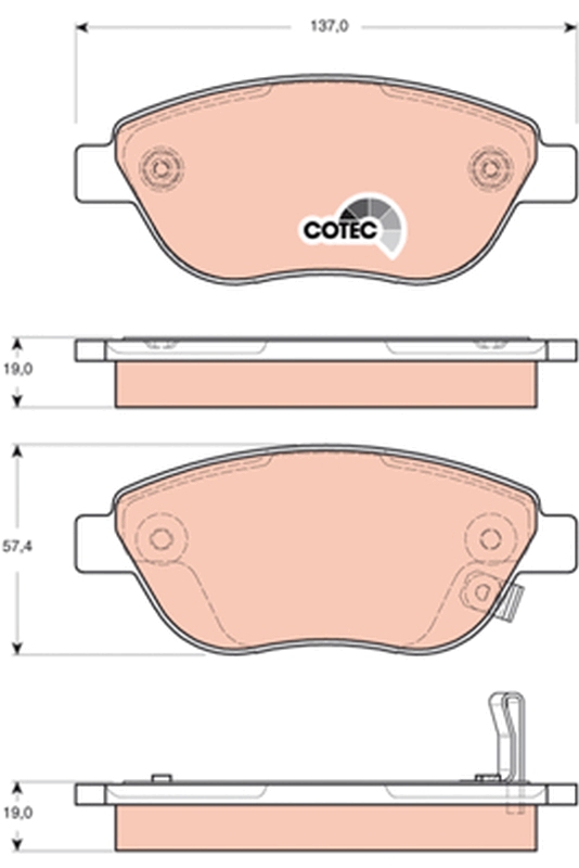 Placute frana TRW GDB1701