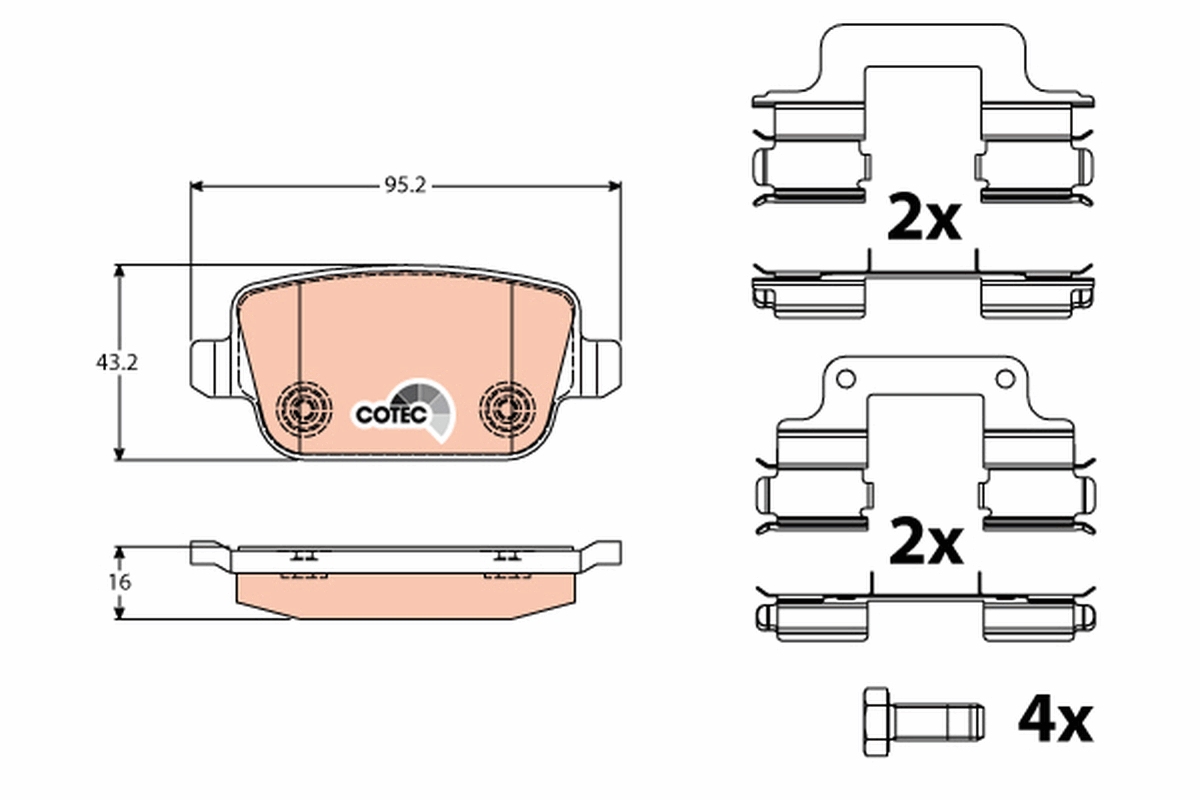 Placute frana TRW GDB1708