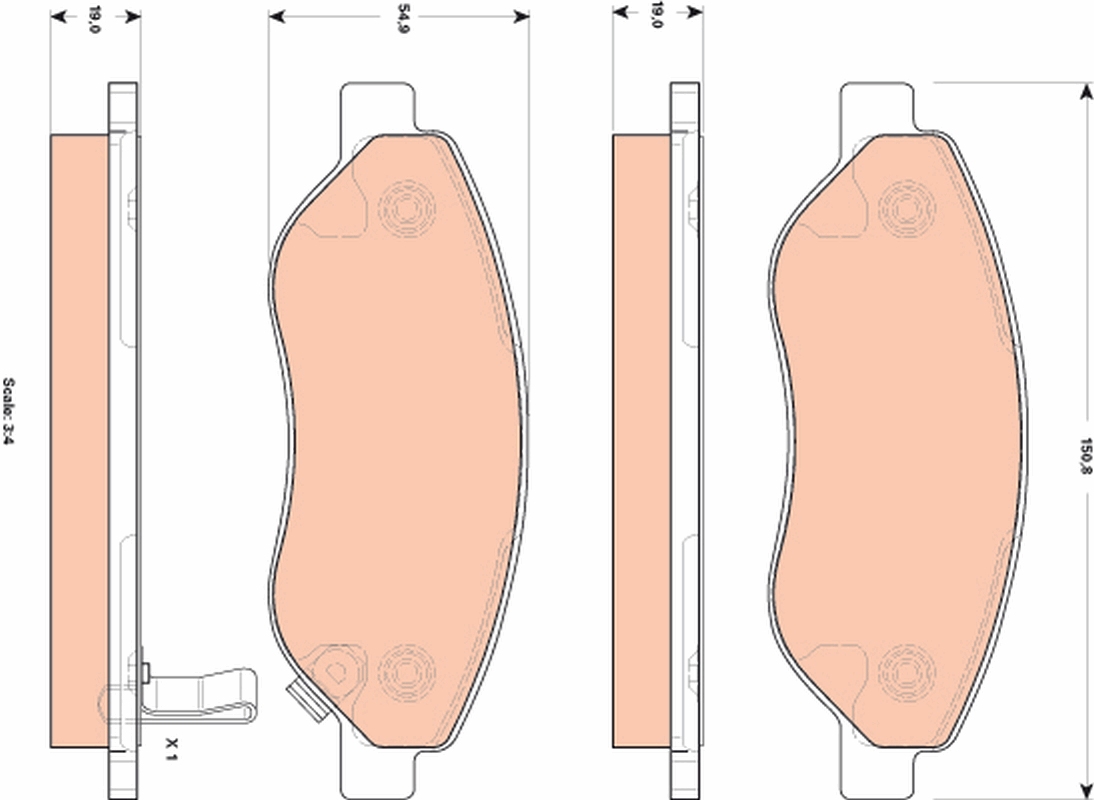 Placute frana TRW GDB1713