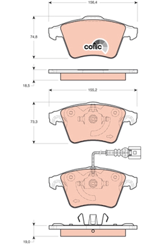 Placute frana TRW GDB1721