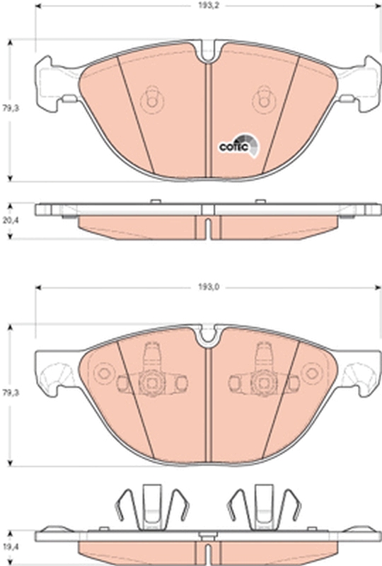 Placute frana TRW GDB1728