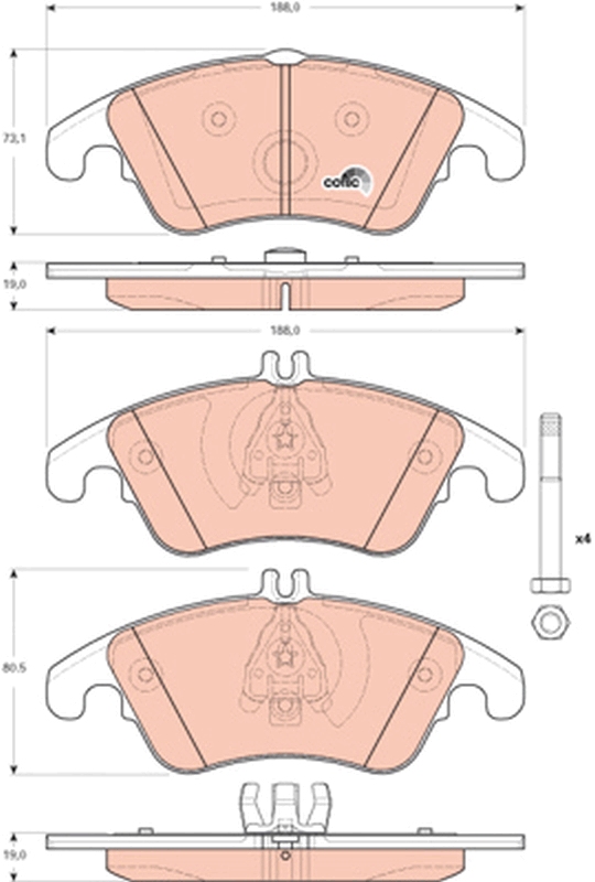 Placute frana TRW GDB1737