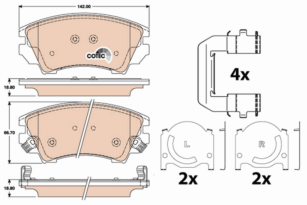 Placute frana TRW GDB1783