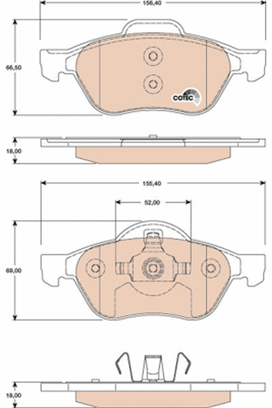 Placute frana TRW GDB1787
