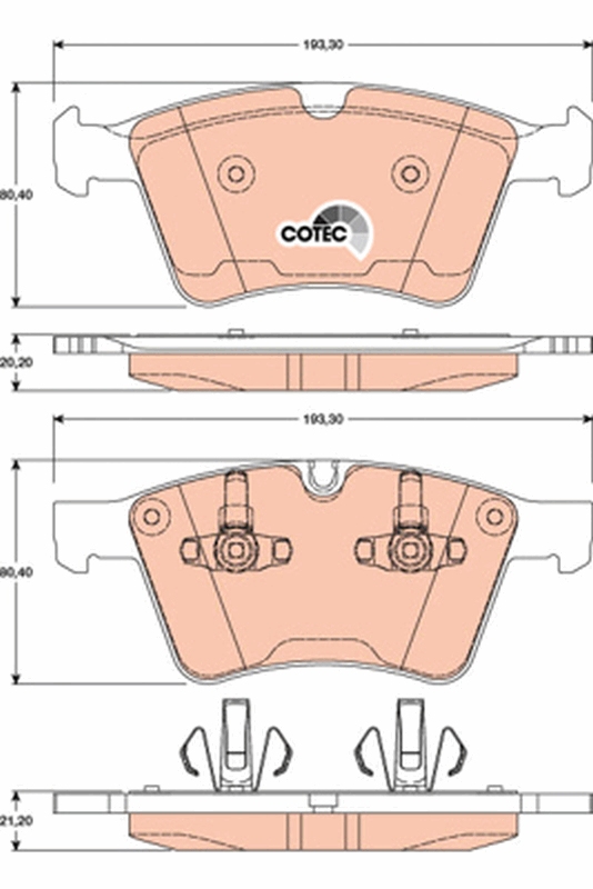 Placute frana TRW GDB1797