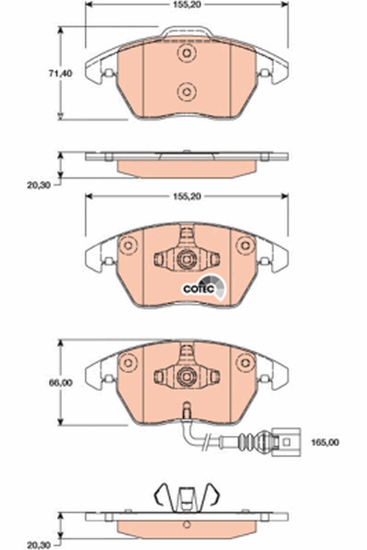 Placute frana TRW GDB1807