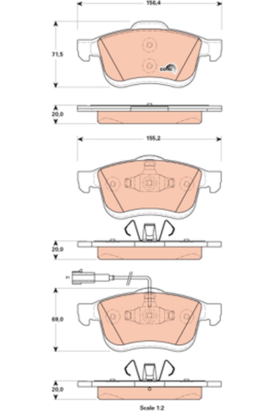 Placute frana TRW GDB1864