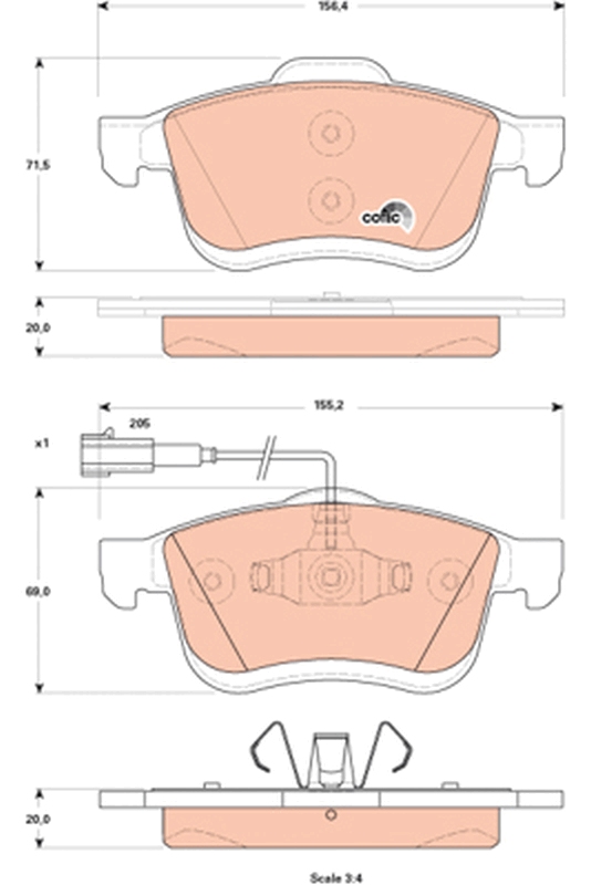 Placute frana TRW GDB1865