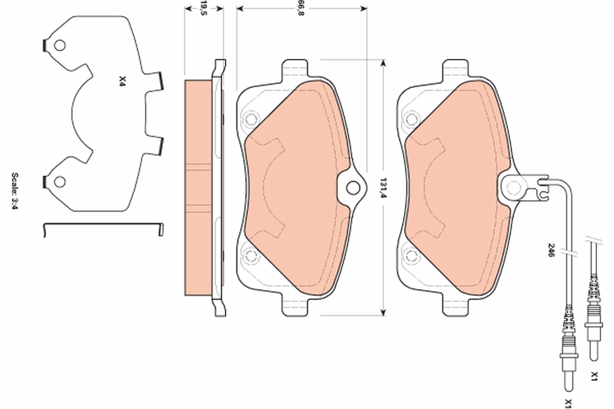 Placute frana TRW GDB1895