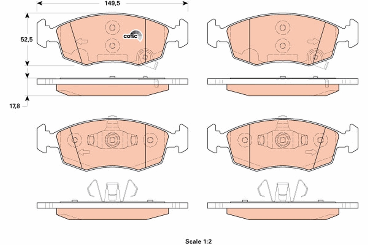 Placute frana TRW GDB1921