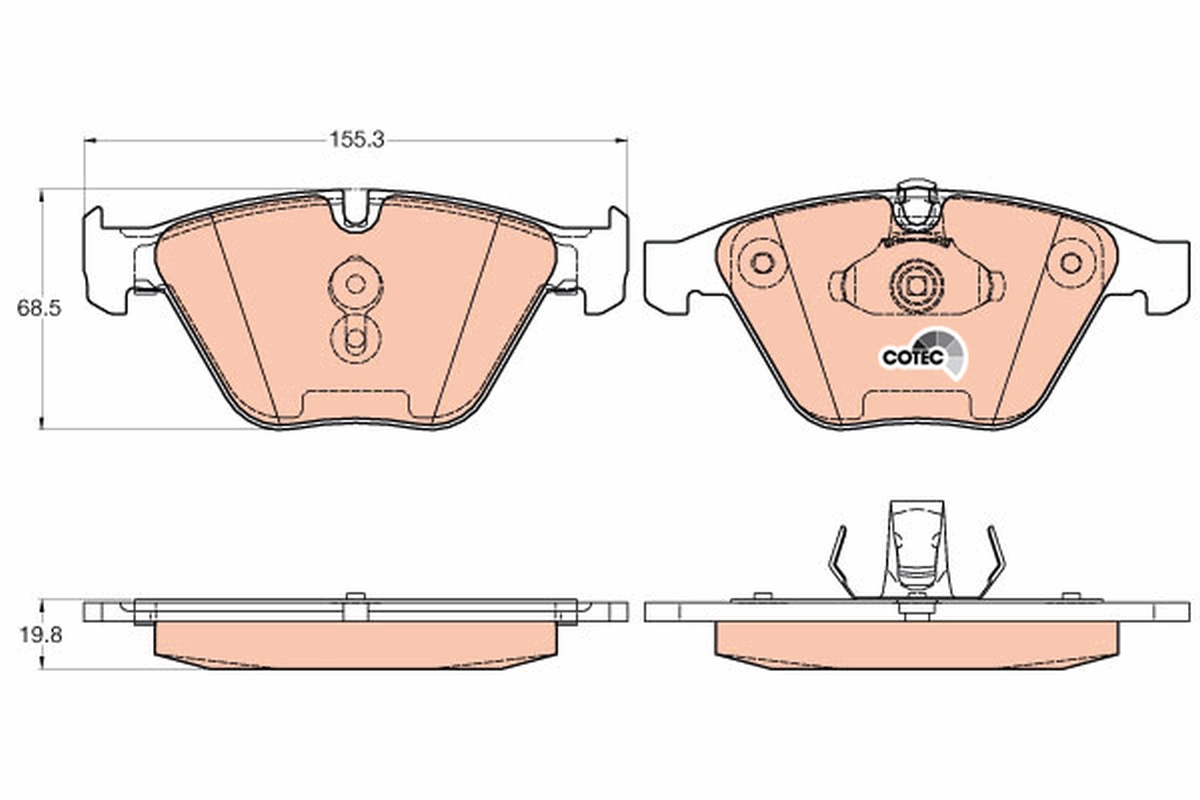 Placute frana TRW GDB2021