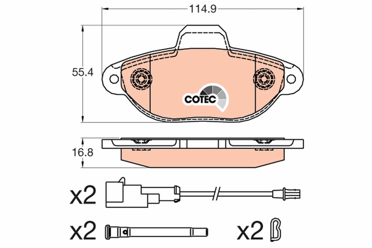 Placute frana TRW GDB2041
