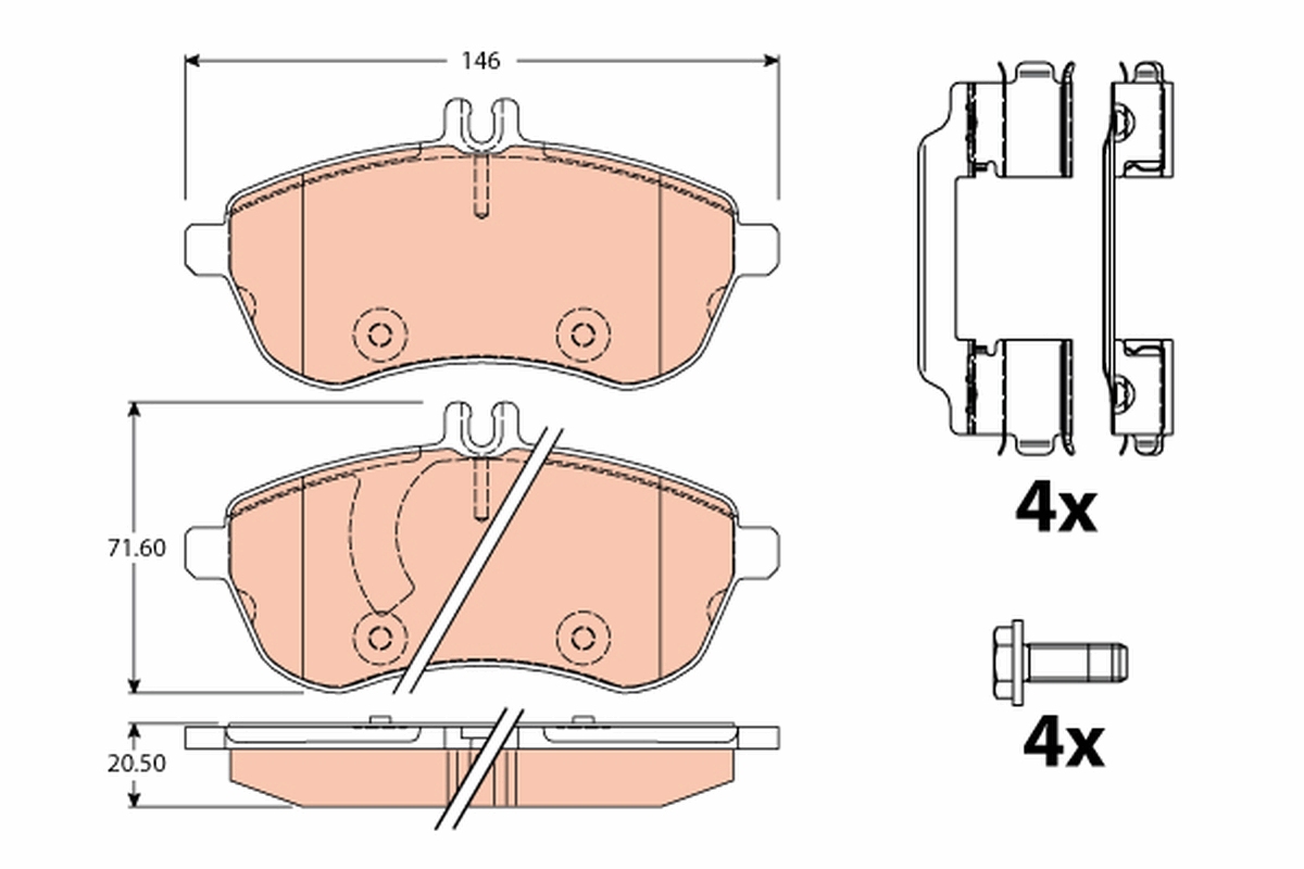 Placute frana TRW GDB2056