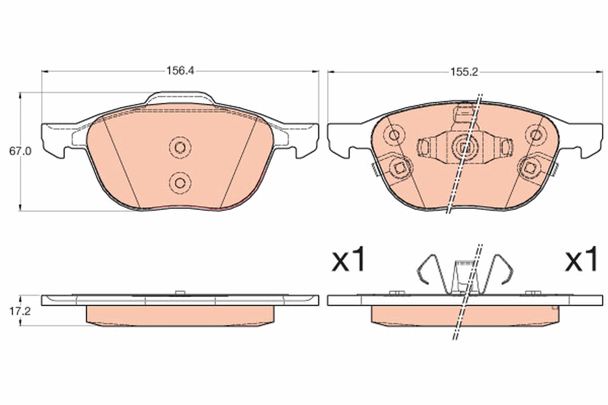 Placute frana TRW GDB2059