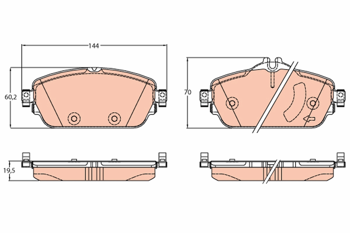 Placute frana TRW GDB2070