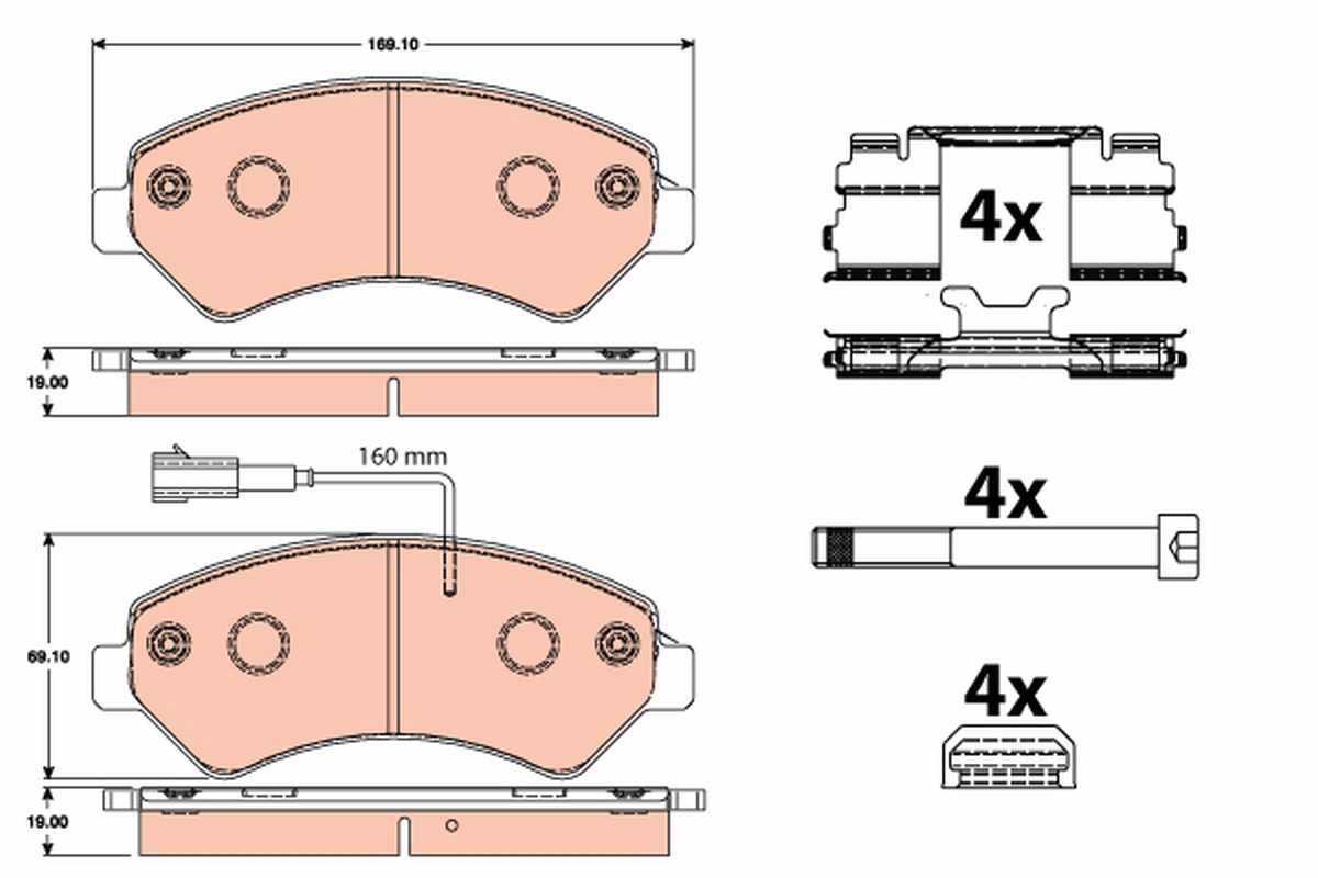 Placute frana TRW GDB2072