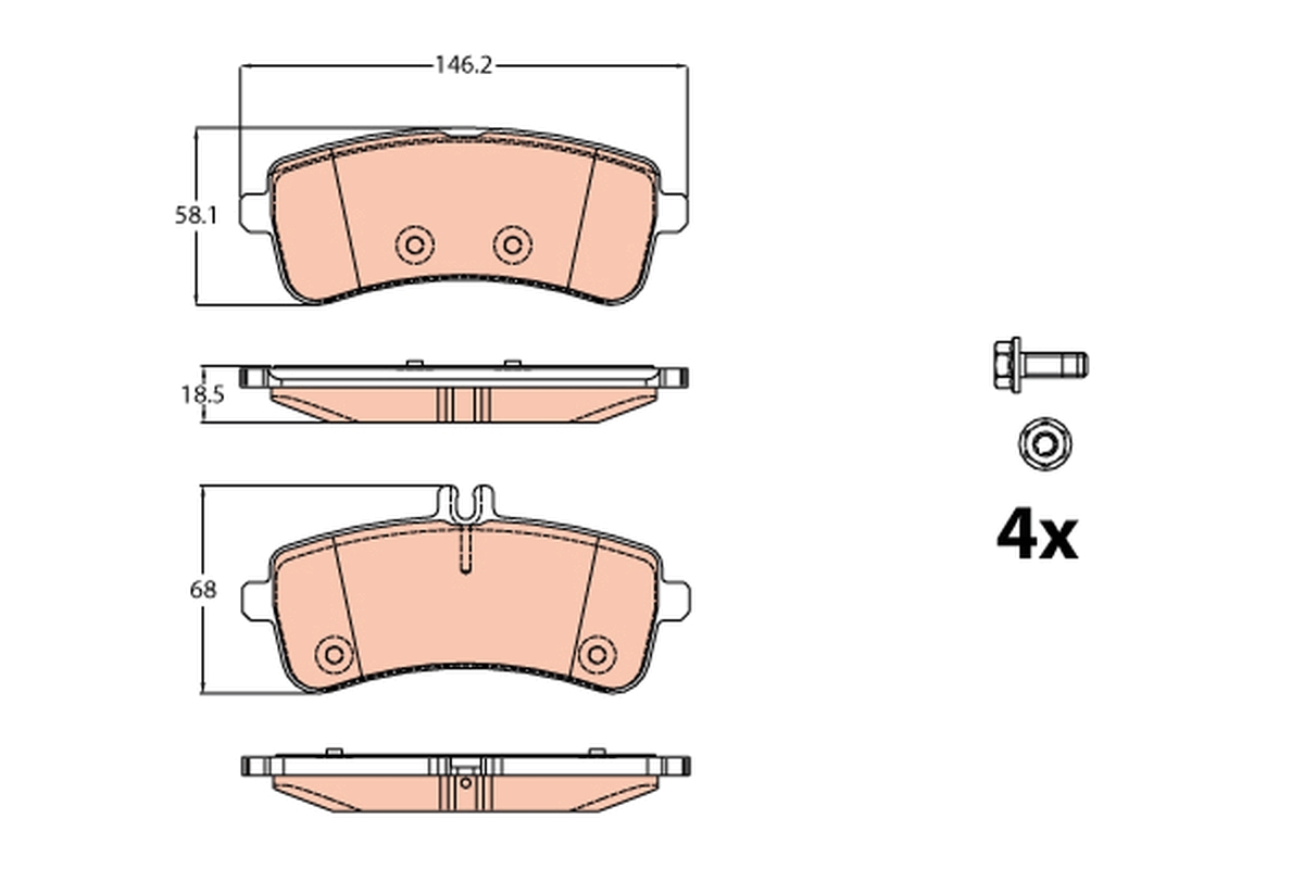 Placute frana TRW GDB2079