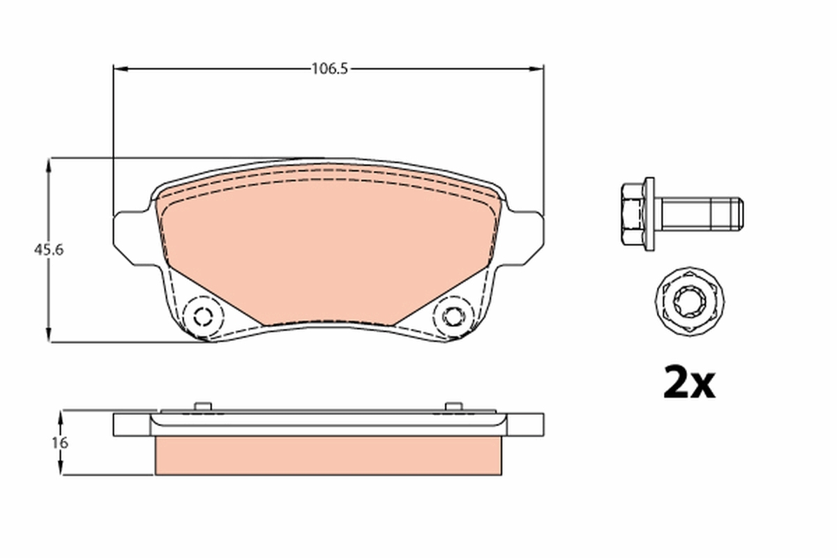 Placute frana TRW GDB2082