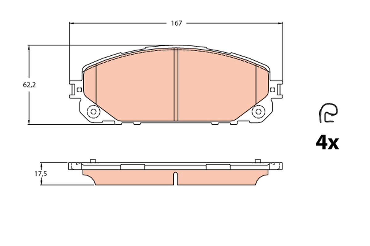 Placute frana TRW GDB2094
