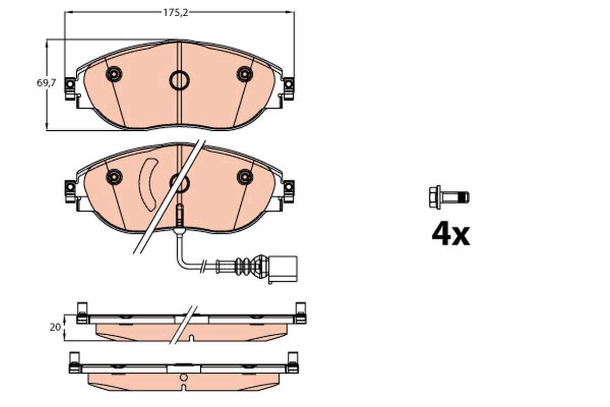 Placute frana TRW GDB2114