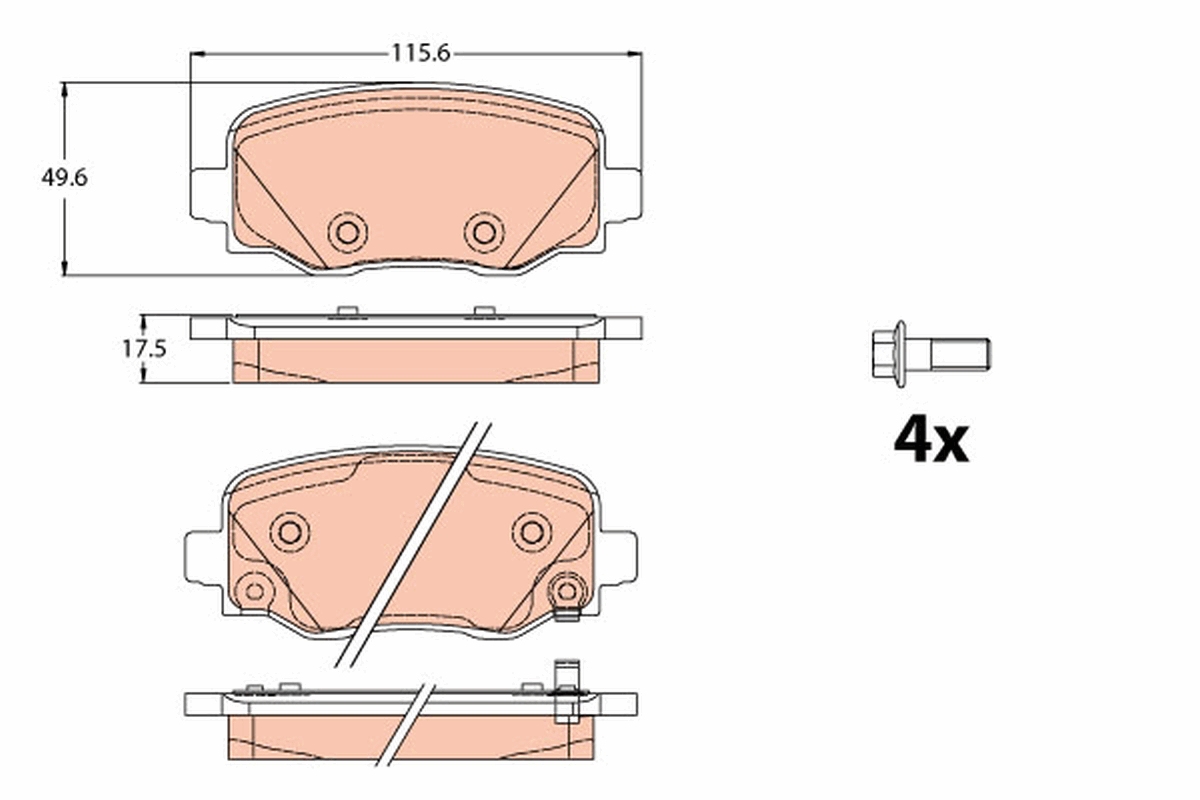 Placute frana TRW GDB2116