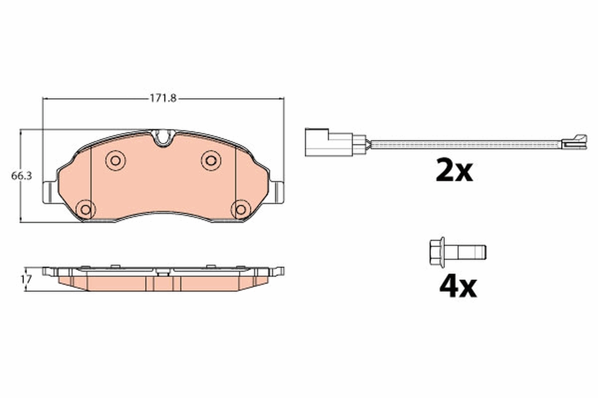 Placute frana TRW GDB2117