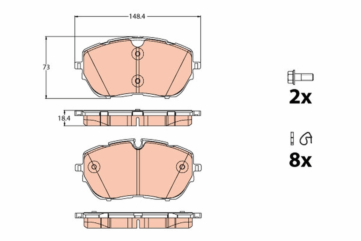 Placute frana TRW GDB2121
