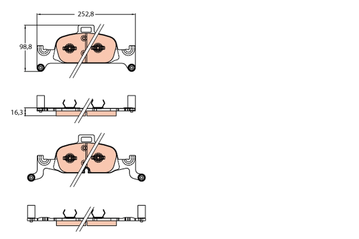 Placute frana TRW GDB2126