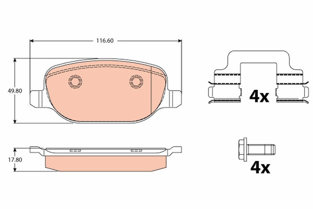 Placute frana TRW GDB2129